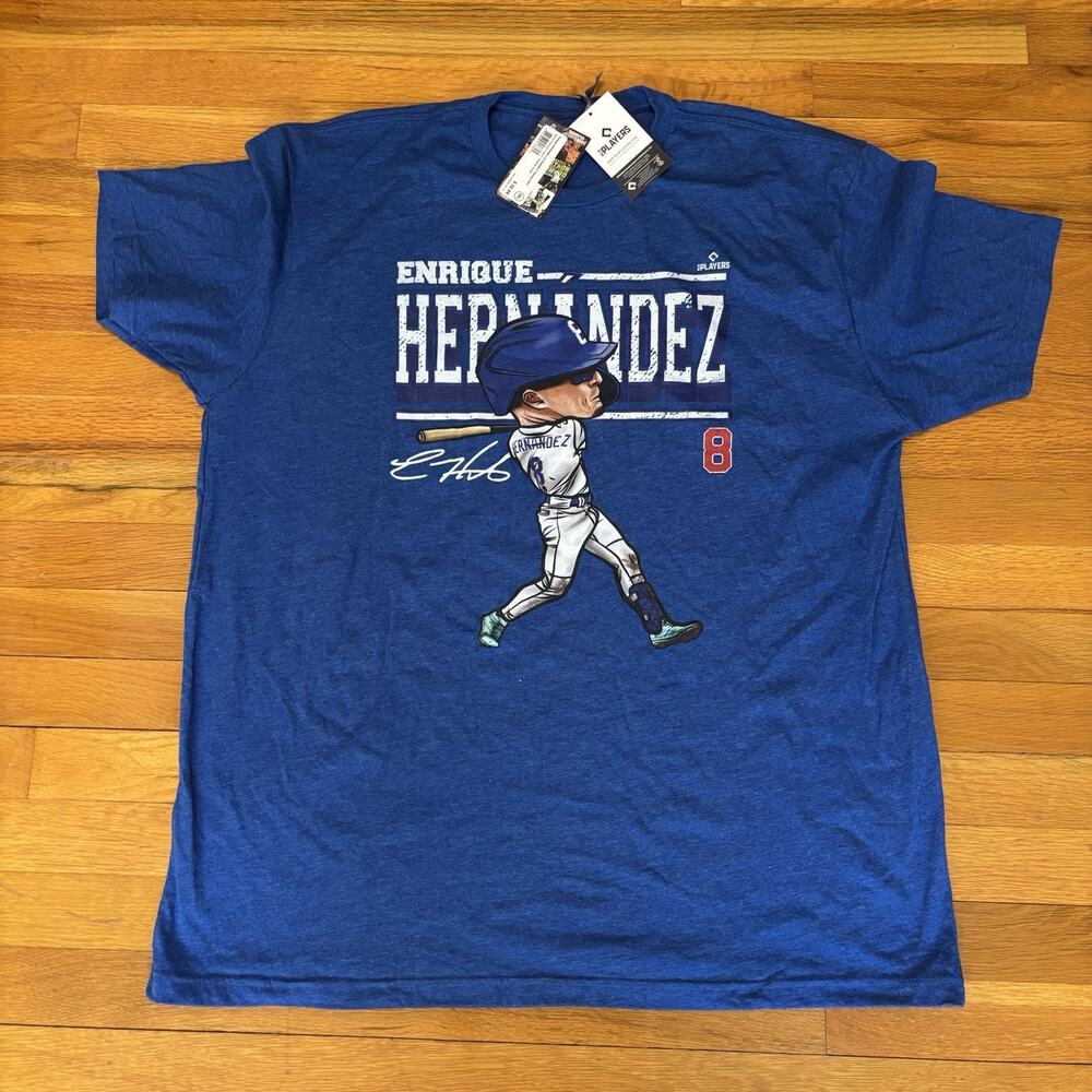 NWT LEVEL 500 ENRIQUE HERNANDEZ Cartoon T Shirt 2XL Plus Baseball LA Dodgers